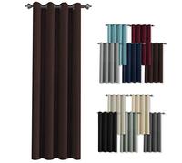 Tende termiche marroni per soggiorno e cucina, 120 x 205 cm, eleganti tendaggi per finestre per la decorazione della casa
