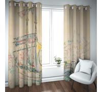 Tende termiche oscuranti stile Paul Signac Stampe con motivo Marseille Voilier Tende colorate che oscurano le stanze per la camera da letto della nursery 2 pannelli (W140xL230cm ciascuno)