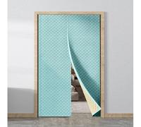 Tende Termiche per Porta, Tende Termica Divisoria per Porta 100 x 220 cm, Protezione dal Freddo e Calore, Zanzariera, Antivento, Acustico, Autoadesivo, Grigio(Blu,90x190cm)