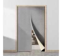 Tende Termiche per Porta, Tende Termica Divisoria per Porta 100 x 220 cm, Protezione dal Freddo e Calore, Zanzariera, Antivento, Acustico, Autoadesivo, Grigio(Grigio,80x190cm)