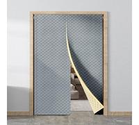 Tende Termiche per Porta, Tende Termica Divisoria per Porta 100 x 220 cm, Protezione dal Freddo e Calore, Zanzariera, Antivento, Acustico, Autoadesivo, Grigio(Silver,140x240cm)