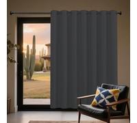 Tende termoisolanti 180 x 135 cm, 100% poliestere, blocco termico e freddo, con occhielli, tende oscuranti per la decorazione delle finestre della camera da letto, grigio scuro