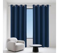 Tende termoisolanti blu scuro per soggiorno e camera da letto, 150 x 200 cm, tende oscuranti a risparmio energetico, decorazione moderna per la casa