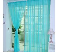 Tende trasparenti chic e leggere per trasformare il tuo spazio con una morbida eleganza (ciano)