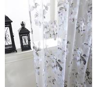 Tende trasparenti con fiori di orchidea Tendaggi decorativi in garza per