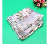 Tende trasparenti con fiori di orchidea Tendaggi decorativi in garza per