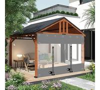 Tende trasparenti impermeabili con porta con cerniera per gazebo, pergola, patio, protezione