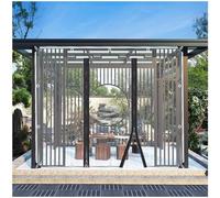 Tende trasparenti impermeabili resistenti in tela cerata in PVC trasparente, pannelli laterali con cerniera per gazebo e pergola, dimensioni 5,5 x 3,5 m, occhielli rinforzati.