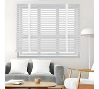 Tende veneziane orizzontali in legno, per interni ed esterni, dimensioni da 75 x 130 a 155 x 250 cm, doghe da 50 mm, isolamento termico, tende oscuranti (bianco, 75 cm x 250 cm)