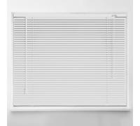 Tende Veneziane Oscuranti per Finestre da Interno, Mini Tenda in Alluminio Senza Corda, su Misura Lamelle Orizzontali da 25 mm per Cucina Bagno e Casa(Bianca)