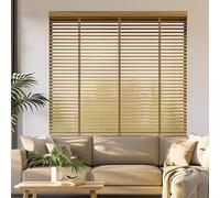 Tende veneziane personalizzate in vero legno, 50 mm, oscuranti e isolamento termico, perfette per casa, ufficio, privacy, guida in alluminio, 75 x 210 cm