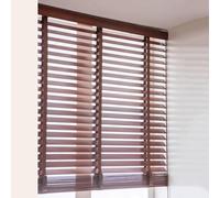 Tende veneziane personalizzate in vero legno, 50 mm, oscuranti, per la privacy, con guida in alluminio resistente (95 x 190 cm)