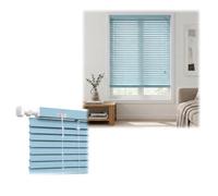 Tende Veneziane Senza Fori, Alluminio 25 mm, Misure Personalizzate | Tende a Rullo Oscuranti da Interno, Privacy e Luce Regolabile per Finestre Cucina Camera Ufficio(Azzurro)
