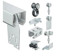 TENDEEVOLUTION Binario Scorrevole Monorotaia MR3 in Ferro Zincato 3,3 x 2,95 cm, Kit Porta Scorrevole Personalizzabile. Sistema di Scorrimento con Binario Guida per Telo Pergola