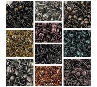 TENDEEVOLUTION Bullette per Tappezzeria, Confezione da 100 Pezzi Disponibili in Vari Colori, Chiodi Tappezziere Decorativi, Chiodi Tappezzeria per Restauro e Decorazioni (ORO VECCHIO)