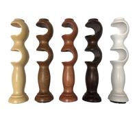 TENDEEVOLUTION Coppia di Supporti per Bastoni Tende Doppi in Legno, Alloggiamenti per Bastone Tenda Diametro 35 mm, Diverse Misure e Colori Disponibili (OLMO, COPPIA DOPPI)