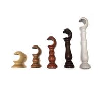 TENDEEVOLUTION Coppia di Supporti per Bastoni Tende in Legno, Alloggiamento per Bastone Tenda Diametro 35 mm, Diverse Misure e Colori Disponibili (NOCE, COPPIA DA 30CM)