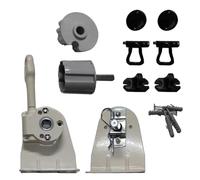 TENDEEVOLUTION Kit Riparazione Tende da Sole per Esterno Personalizzabile con Diversi colori e Misure. Kit con Arganello per Tende da Sole, Staffe Supporto e Calotte (BIANCO 63 MM)