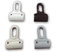 TENDEEVOLUTION N°1 Coppia di Ganci per Tenda da Sole A Caduta in PVC, Ricambio per Profilo Tenda, OCCHIOLO di ALTISSIMA QUALITA' (Avorio)