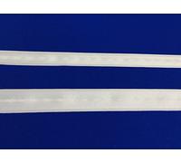 TENDEEVOLUTION Nastro Fettuccia Per Tende A Pacchetto Steccato Bianco Termoadesiva o Da Cucire (Termoadesiva mm 30 FET 016-TA)