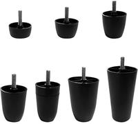 TENDEEVOLUTION Piedini in Plastica Proteggi Mobili con Vite M10, Vari Modelli, Varie altezze e Diametri, per Divano Sedie Tavoli Letti. Piedi in Pvc per Poltrone, Rialzi.
