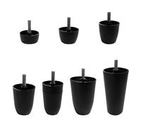 TENDEEVOLUTION Piedini per Mobili in Plastica disponibili in Diverse Misure, Gambe per Mobili, Divani, Poltrone, Letti, Tavolini, Piedini Divano in PVC, Rialzo Letto, Poltrona, Sedia (H. 15 CM)