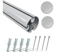 TENDEEVOLUTION Terminale Tenda da Sole per Esterno, Profilo Alluminio con Diametro 42 mm. Misura e Colore Personalizzabile. Ricambi per Tende da Sole (2 Metri, Grigio Chiaro)