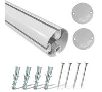 TENDEEVOLUTION Terminale Tenda da Sole per Esterno, Profilo Alluminio con Diametro 42 mm. Misura e Colore Personalizzabile. Ricambi per Tende da Sole (2 Metri, Bianco)