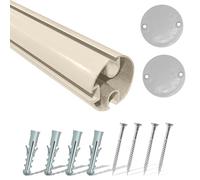 TENDEEVOLUTION Terminale Tenda da Sole per Esterno, Profilo Alluminio con Diametro 42 mm. Misura e Colore Personalizzabile. Ricambi per Tende da Sole (2 Metri, Avorio)