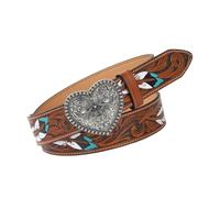 Tendenza etnica Cintura Punk Edgy Catena Heavy Duty Moda Catena Moderna Cintura Vita Cintura in rilievo Fiore Fibbie, F, 100 cm