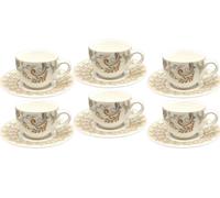 TENDENZE SET 6 TAZZE CAFFÈ CON PIATTINO IN PORCELLANA - VERSAI