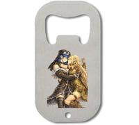 Tender Embrace Between Two Warriors - Apribottiglie in acciaio INOX, colore: Argento
