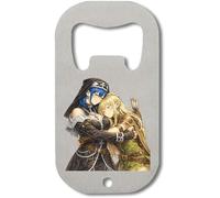 Tender Embrace Between Two Warriors - Apribottiglie in acciaio INOX, colore: Argento