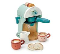 Tender Leaf Toys Babyccino Maker - Macchina da caffè giocattolo in legno, gioco di ruolo per bambini