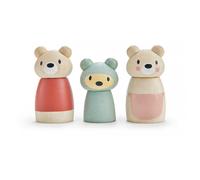 Tender Leaf Toys - Bear Tales - Set da gioco per casa delle bambole in legno con bambole aggiuntive, 3 personaggi, famiglia di orsi per bambini -