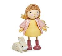 Tender Leaf Toys Mobili per bambole: STARDOLATA/Amy e Son Coniglio 9x4,3x10cm, in legno, in scatola 11,5x5,2x17,8cm, 3+