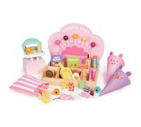 Tender Leaf Toys Sweetie Pic'n'Mix Shop - Set di caramelle in legno colorato per bambini in stile retrò con caramelle, cucchiaio, scala e borsa, promuove il gioco e le abilità fantasiose