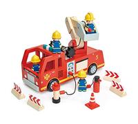 Tender Leaf Toys TL8367-CAMION dei Pompieri in Legno