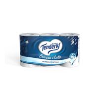 Tenderly Carezza di Latte 6 Rotoli di Carta Igienica Morbidissima 2 Veli