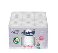 Tenderly Soft Breeze, 72 Maxi Rotoli di Carta Igienica Morbida, 2 Veli, 330* Strappi per Rotolo, Adatta alle Pelli Sensibili, Dermatologicamente Testato, Made in Italy