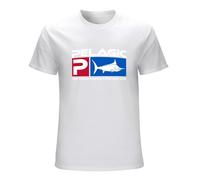 TENDERNESS Pelagic Fishing Aquatic Men's Summer T-Shirt White L