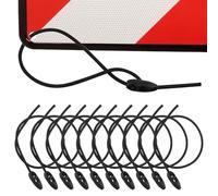 Tendicarichi bagagli per lavagna d'avvertimento Italia e Spagna, 10 pezzi elastici cinghie di sicurezza 50 cm x 5 mm elastico elastico lunghezza regolabile per il fissaggio cartelli, biciclette, moto,