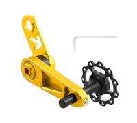 Tendicatena per bici a velocità singola con convertitore ovale, sistema a molla regolabile per mantenere la stabilità della catena su terreni accidentati (oro)