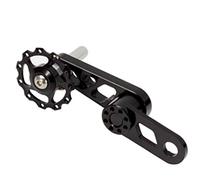 Tendicatena per bici Strumento in lega di alluminio a velocità singola Guida per catene per deragliatore posteriore Guida convertitore di velocità per bicicletta Regolatore guida Guida per montaggio