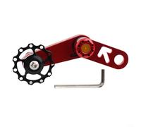 Tendicatena per bicicletta in lega di alluminio, ideale per mantenere il corretto allineamento della catena sui sentieri (rosso)