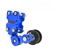 Tendicatena per moto in lega CNC, tipo lungo, per moto personalizzate, rosso, blu, oro, nero, argento, montaggio forte, durata, silenzioso, facile da installare (blu)