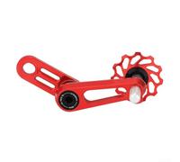 Tendicatena pieghevole per bici con efficiente puleggia 11T, riduce il rumore e l'attrito della catena (rosso)