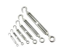 Tendicavo a tenditore, Gancio in acciaio inossidabile 304 e tenditore a occhiello M4-M12 Regolazione della tensione della fune metallica 2/4/10 pezzi(M10 2pcs)