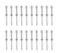 Tendicavo filettato, Confezione da 20 terminali filettati in Acciaio Inox per Cavi, terminali di Tensione filettati, Adatti per sistemi di ringhiera da 0,3 cm (Confezione da 20)