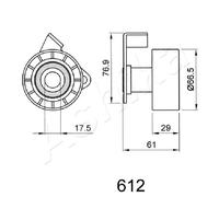 Tendicinghia distribuzione 45-06-612 ASHIKA per DAIHATSU PIAGGIO